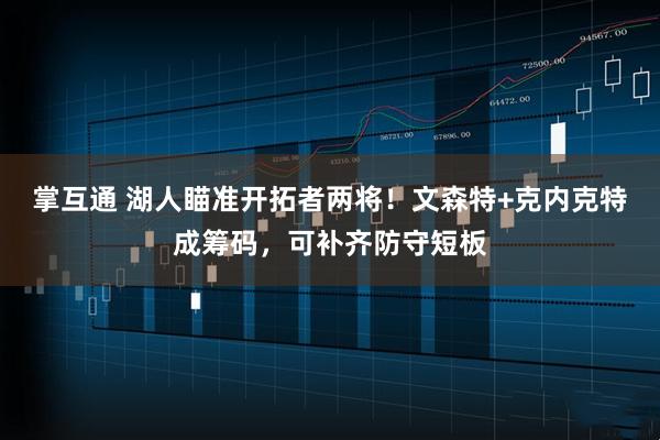 掌互通 湖人瞄准开拓者两将！文森特+克内克特成筹码，可补齐防守短板