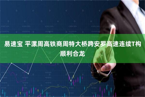 易速宝 平漯周高铁商周特大桥跨安罗高速连续T构顺利合龙