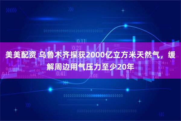 美美配资 乌鲁木齐探获2000亿立方米天然气，缓解周边用气压力至少20年